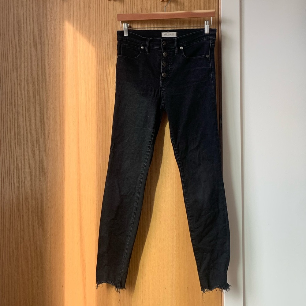 MADEWELL High Rise Skinny Jeans in Berkeley Black